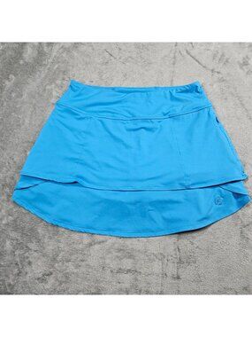 FootJoy Skort Womens M Blue Layered FJ Golf Leisure Preppy Built In Shorts